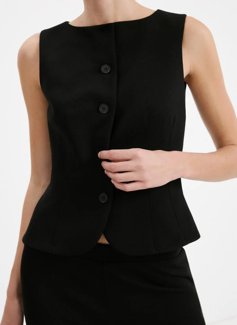 Mango  Suit waistcoat with buttons for Women | Best Price UAE